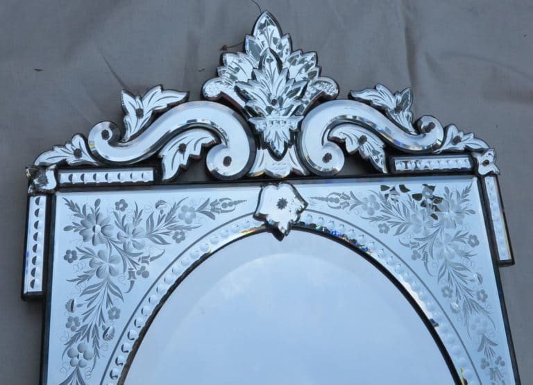 1900 ′ Venetian Cartridge Mirror, Beveled Oval-photo-4