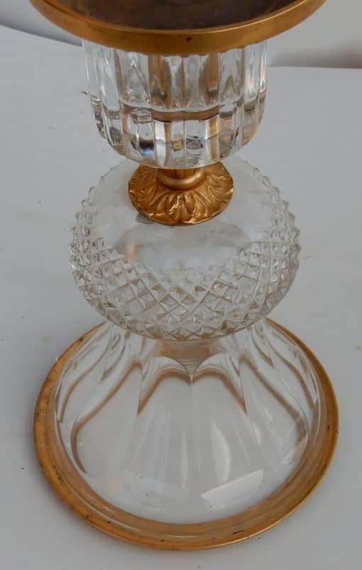 1970 ′ Pair Of Medicis Crystal And Gilt Bronze Vases-photo-2
