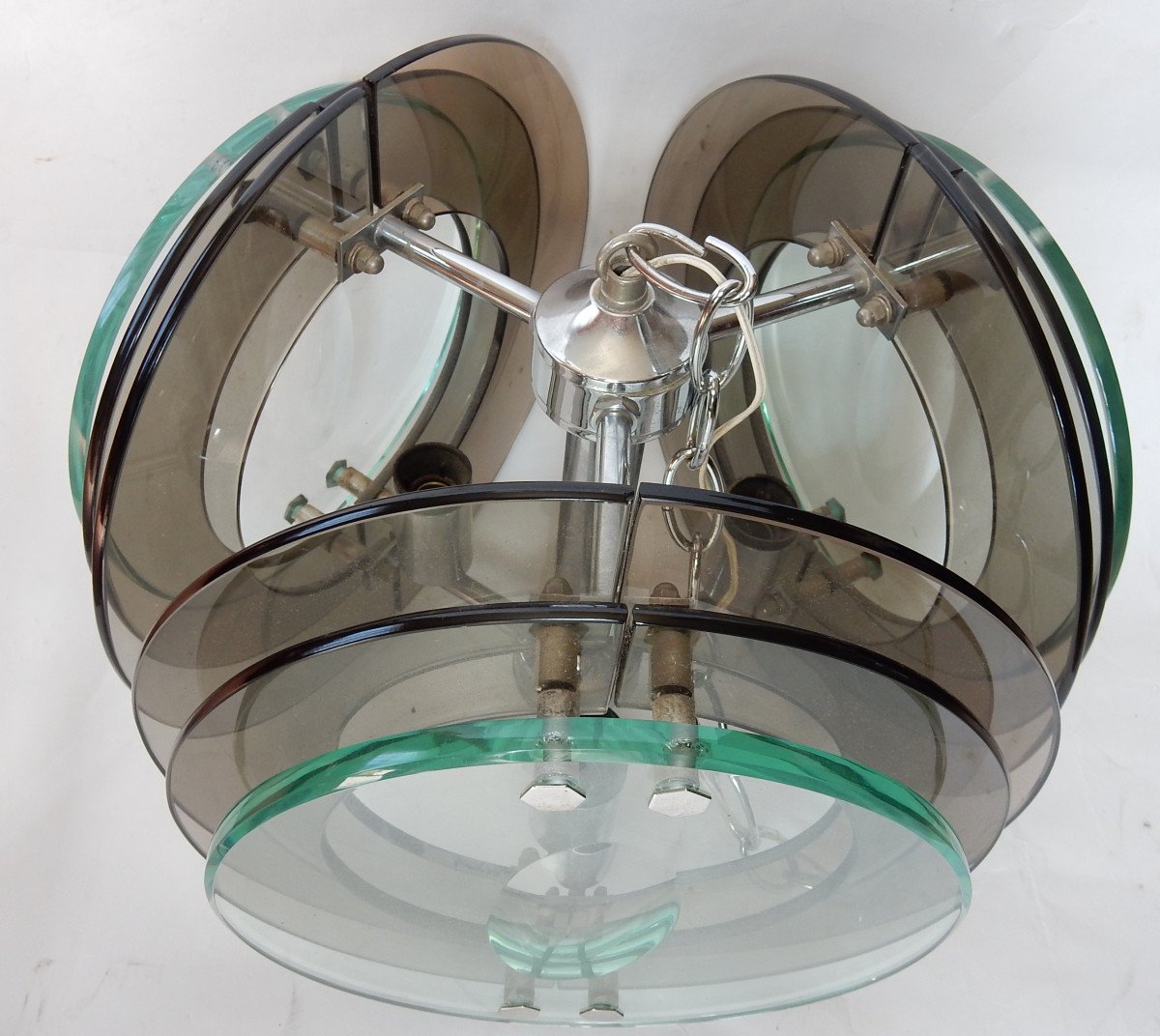 1970 ′ Chandelier Fontana Arte H 27 Diameter 40 Cm