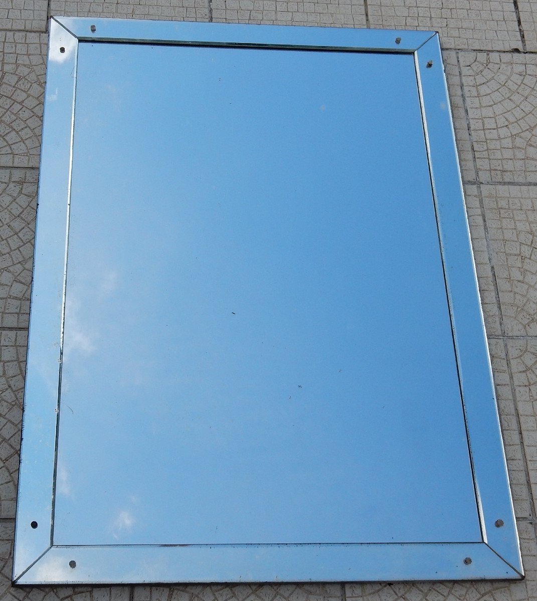 1950′ Miroir Venise Art Déco 114 X 82 Cm