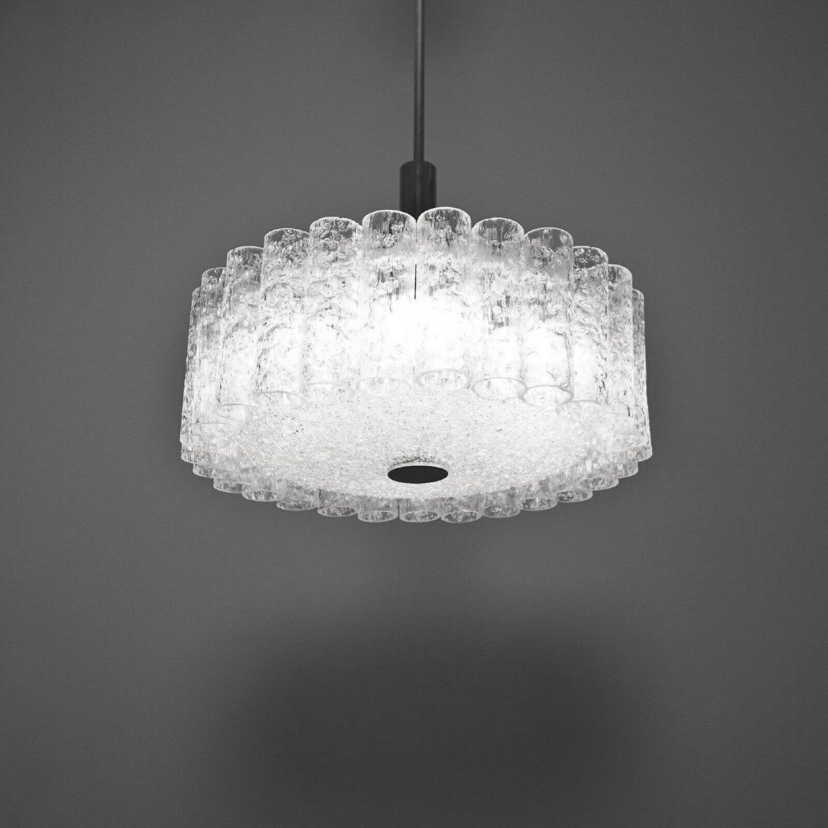 1970 ′ Chandelier Venini Doria Murano Venini 27 Tubes 6 Bulbs-photo-3