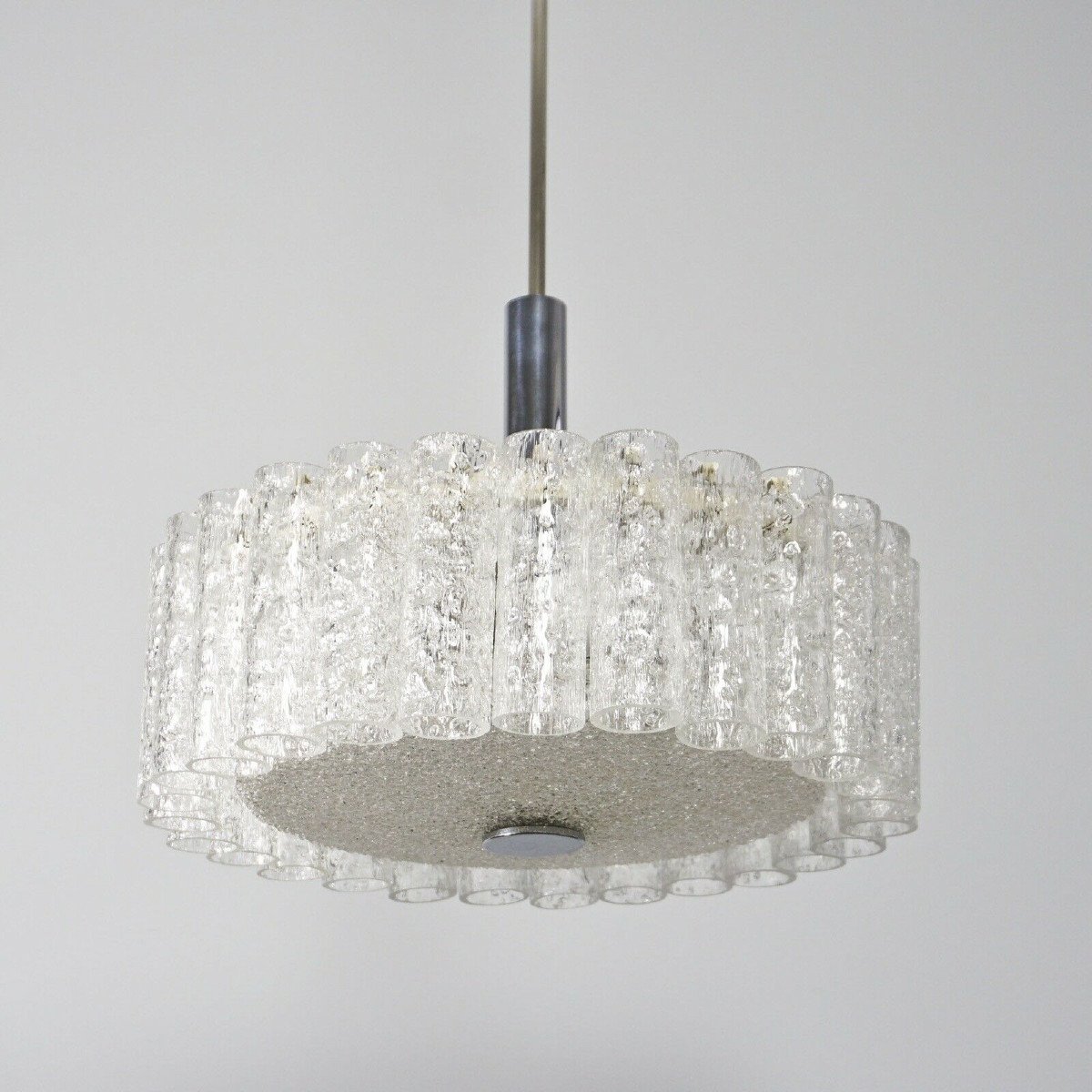 1970 ′ Chandelier Venini Doria Murano Venini 27 Tubes 6 Bulbs-photo-4
