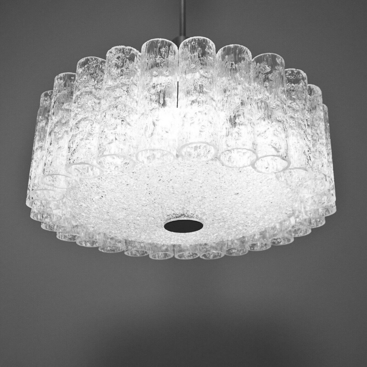1970 ′ Chandelier Venini Doria Murano Venini 27 Tubes 6 Bulbs-photo-6