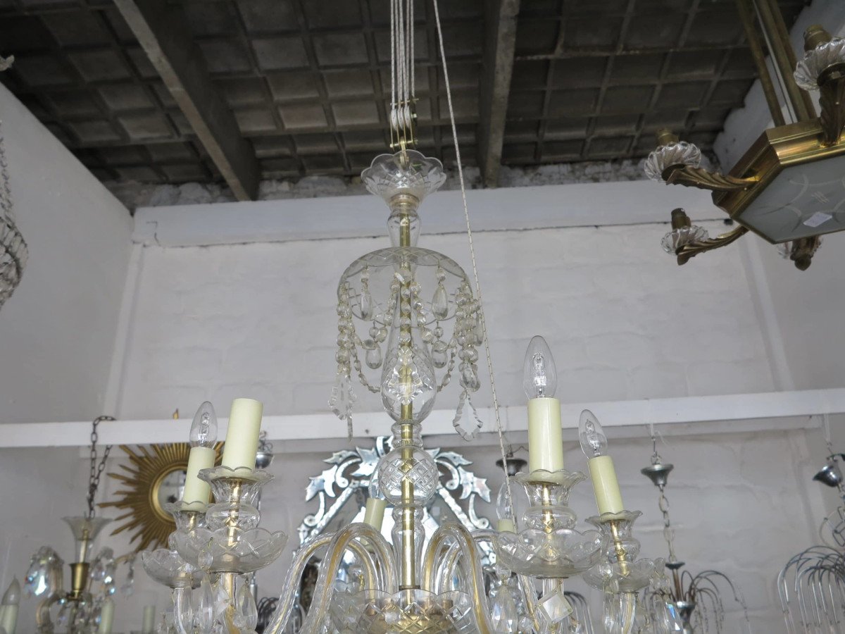 1950 ′ Bohemian Style Chandelier 6 Arms Of Lights Height 90 Diameter 68 Cm-photo-2