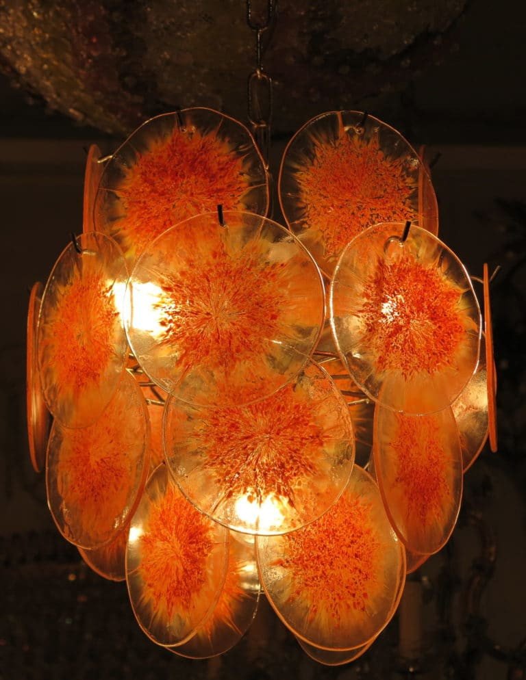 1970 ′ Venini Vistosi Style Chandelier 26 Pieces-photo-3