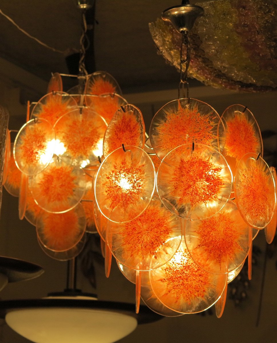 1970 ′ Venini Vistosi Style Chandelier 26 Pieces-photo-1