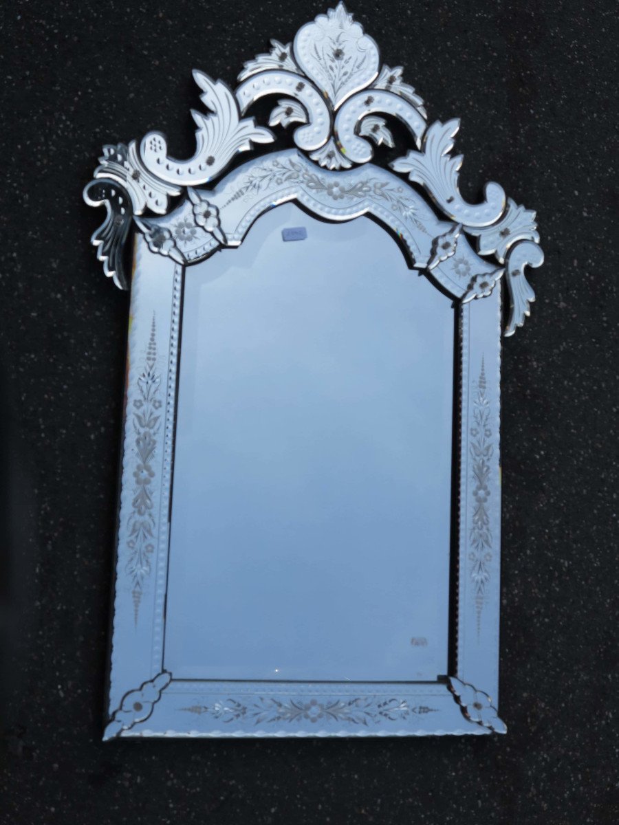 1900 Louis XIV Style Venetian Mirror 117 X 77 Cm-photo-4