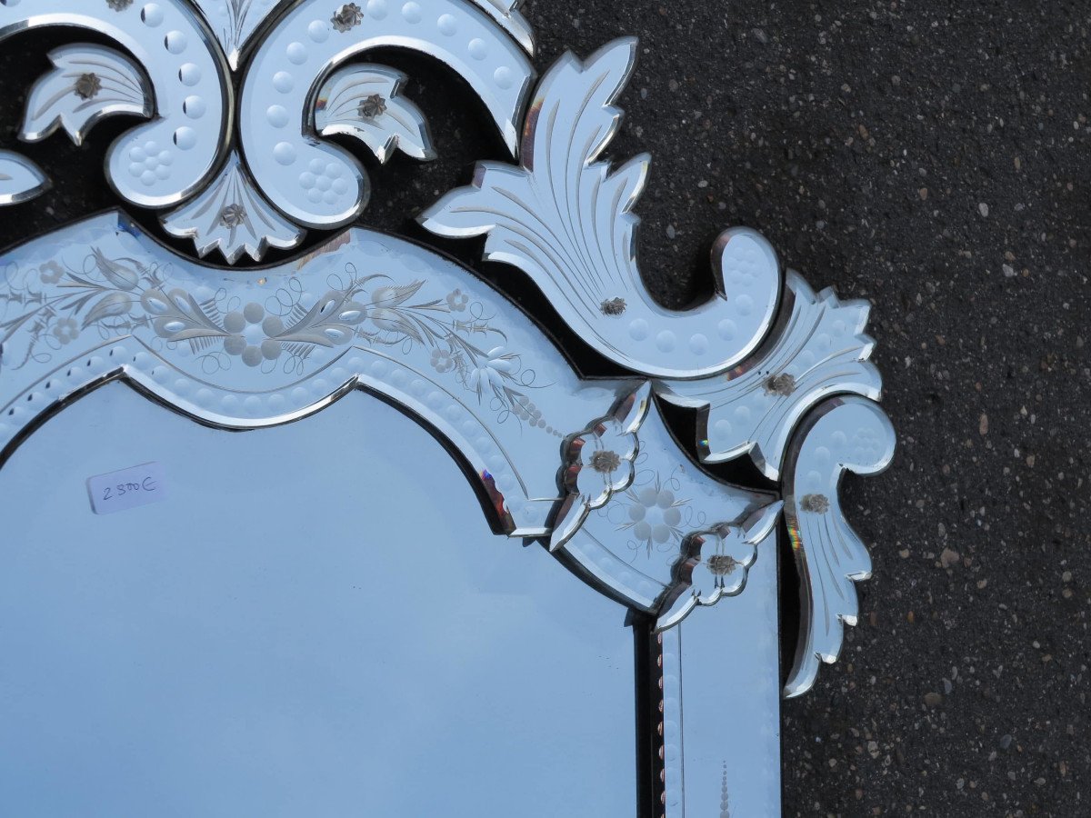1900 Louis XIV Style Venetian Mirror 117 X 77 Cm-photo-3