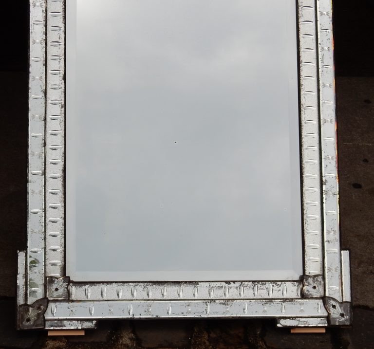 1900 ′ Venice Mirror With Oval Bubbles And Flowers 147 X 91 Cm-photo-3