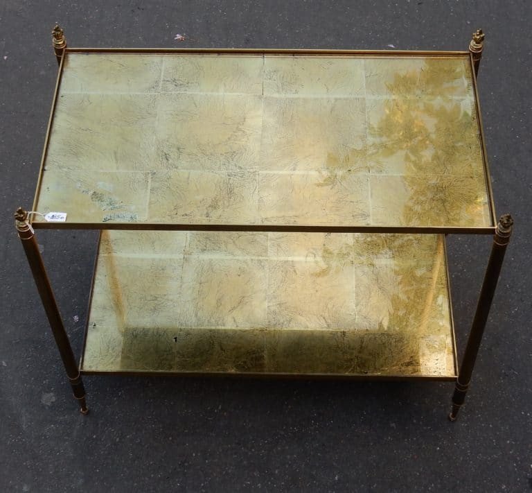 1970 ′ Maison Baguès Shelf In Brass And Bronze With Olympic Flames 69 X 39 Cm-photo-1