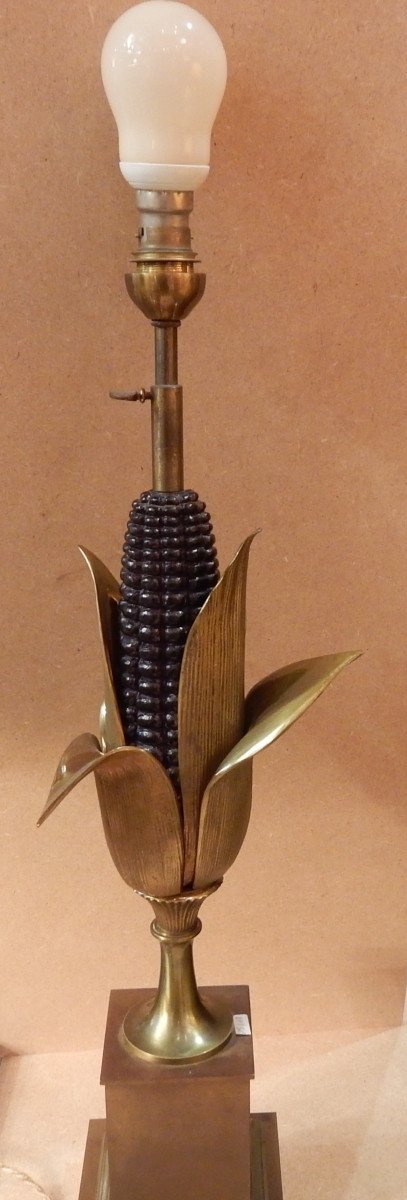 1970 ′ Maison Charles Style Corn Spike Lamp-photo-3