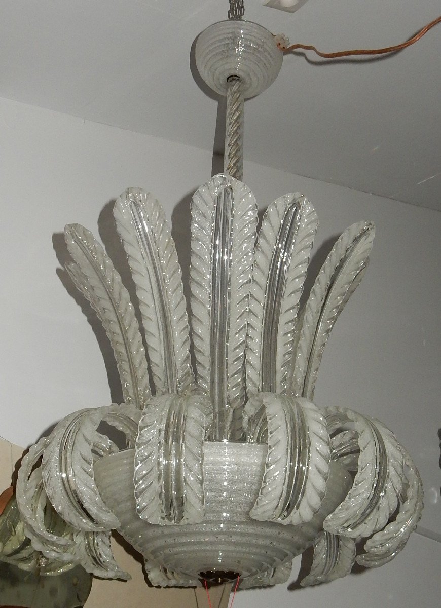 1950/70 Chandelier Jet d'Eau Barovier & Toso Di Murano H 91 D 60-photo-7