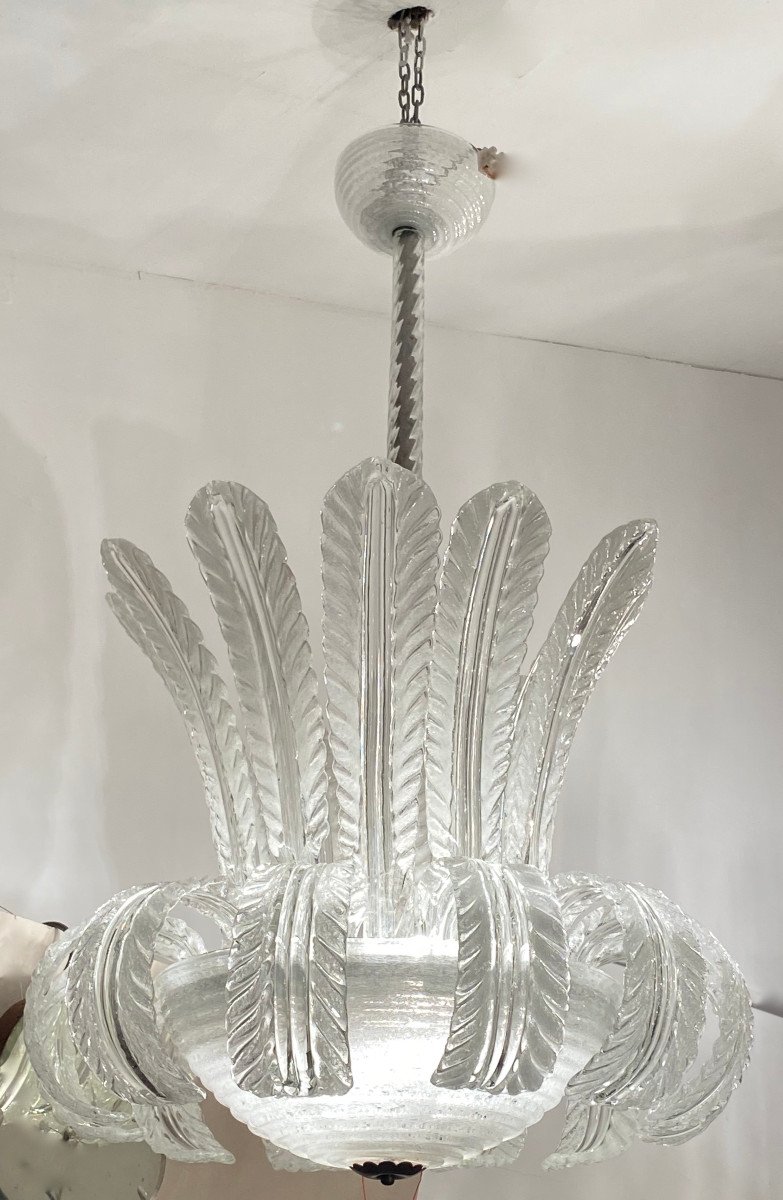 1950/70 Chandelier Jet d'Eau Barovier & Toso Di Murano H 91 D 60