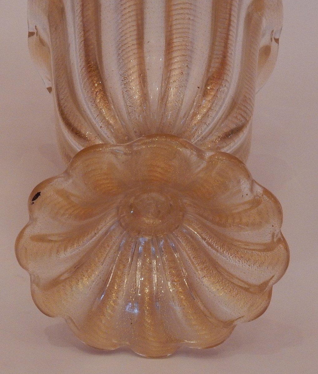 1970′ Vase Cristal Murano Style Barovier & Toso-photo-2