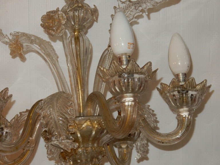 1900/20 Murano Crystal Chandelier 5 Branches-photo-1