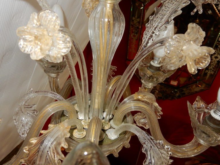 1900/20 Murano Crystal Chandelier 5 Branches-photo-2