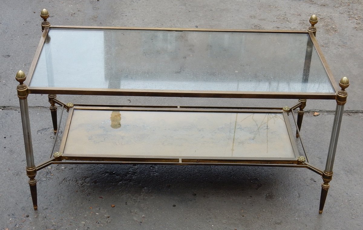 1950/70′ Table Basse Maison Jansen 93 X 49 X H49 Cm-photo-2