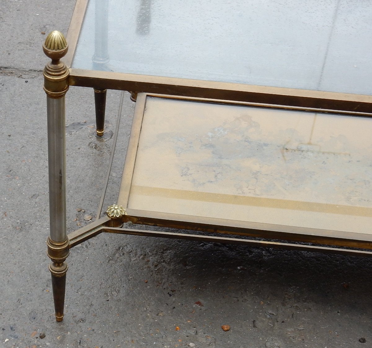 1950/70′ Table Basse Maison Jansen 93 X 49 X H49 Cm-photo-4