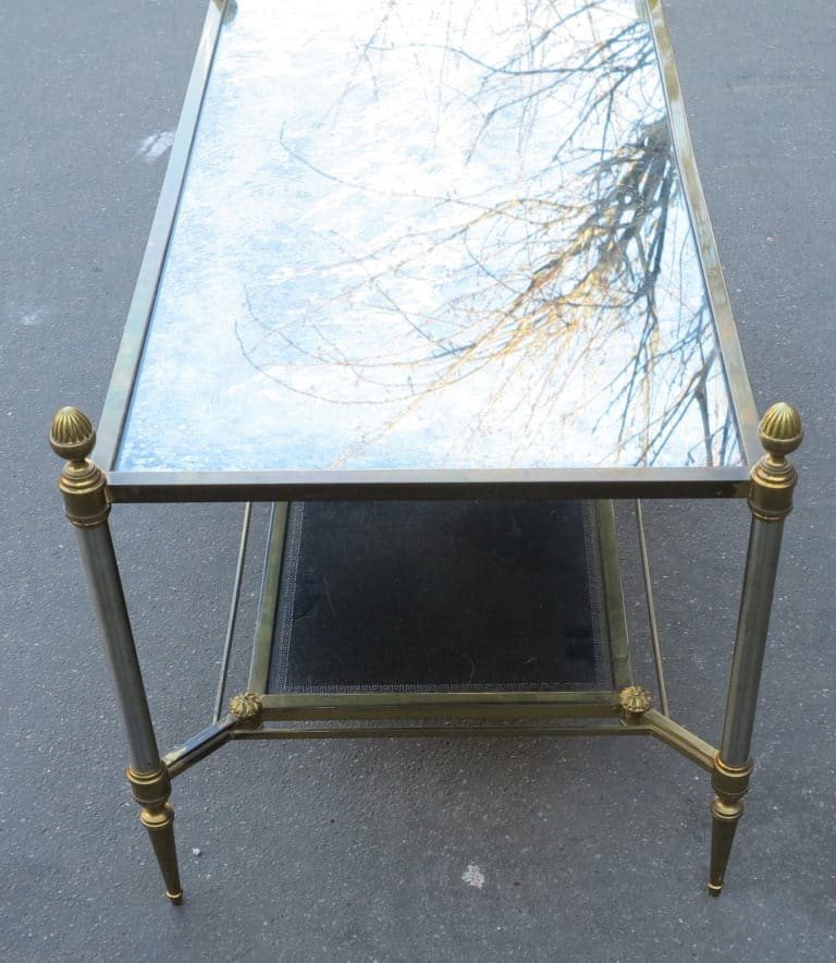 1970′ Table Basse Maison Jansen 93 X 48 Cm-photo-3