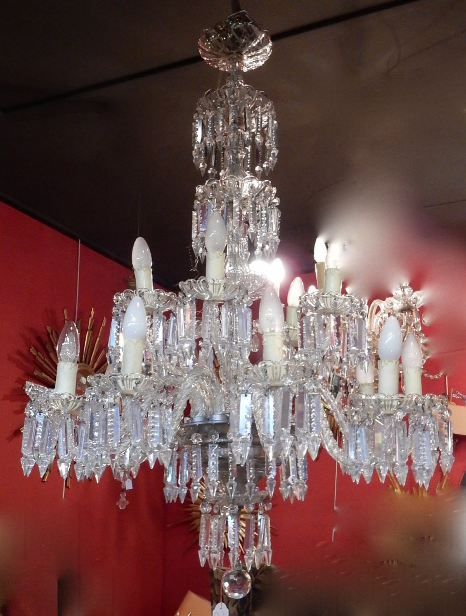 1950′ Lustre 15 Branches 10 + 5 Baccarat-photo-3