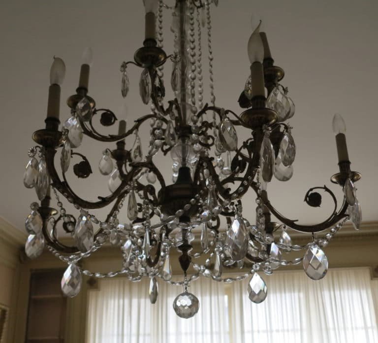 1900 ′ 2 Bronze And Crystal Chandeliers 6 And 8 Arms Same Models-photo-2