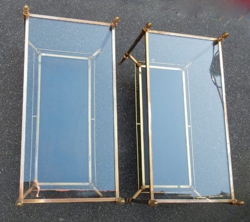 1950/70 'pair Of Maison Jansen Leather Coffee Tables 93 X 48 Xh 49 Cm-photo-5