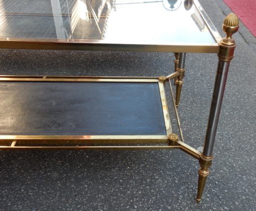1950/70 'pair Of Maison Jansen Leather Coffee Tables 93 X 48 Xh 49 Cm-photo-7