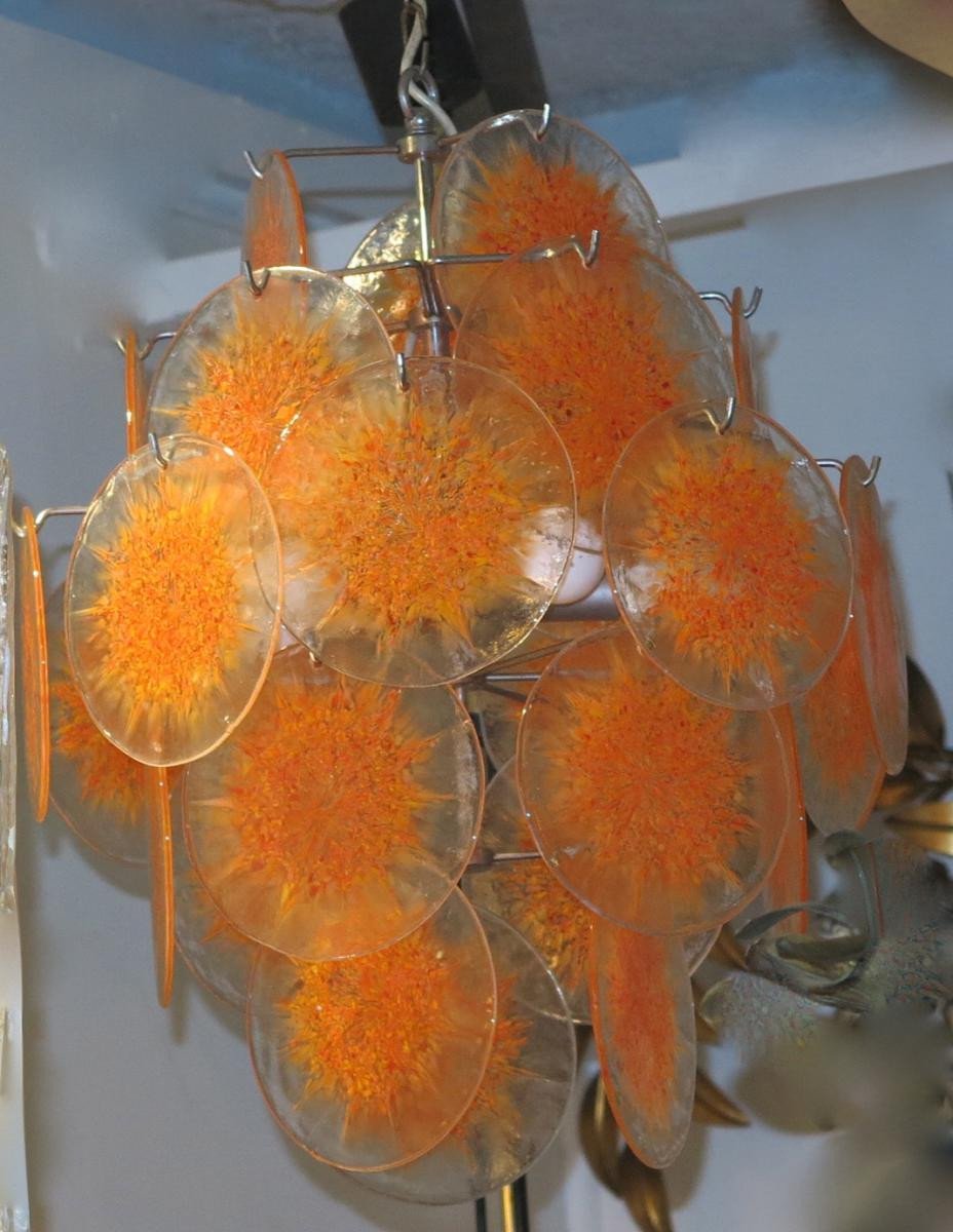 1970 ′ Venini Vistosi Style Chandelier 27 Pieces