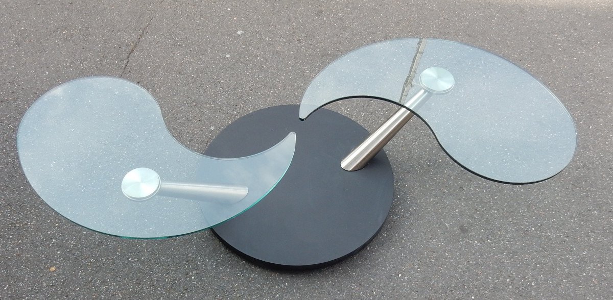 1980/2000 Modular Coffee Table Draenert-studio By Georg Appelshauser With Yin Yang Symbol-photo-3