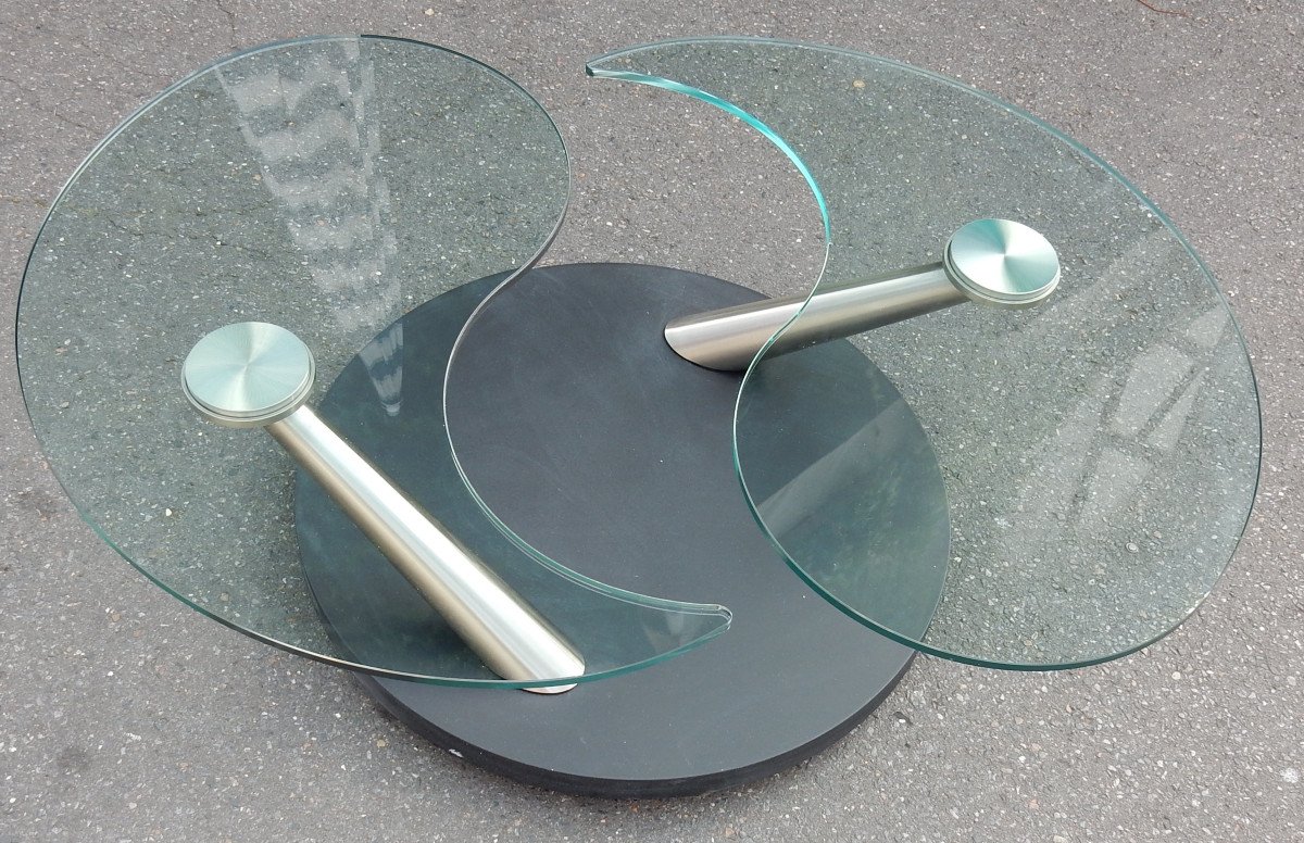 1980/2000 Table Basse Modulable Draenert-studio Par Georg Appelshauser Au Symbole Du Yin Yang 