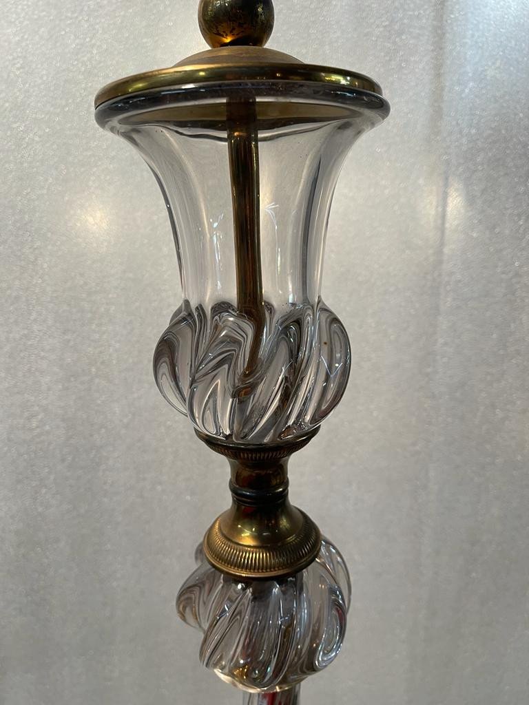 1950/70 Lampadaires Similaires Cristal Et Laiton Saint Louis-photo-5