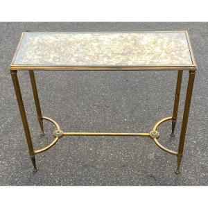 1950/70 Console Ou Bout De Canapé Bronze Doré Maison Jansen Ou Maison Charles Ou Maison Bagués 