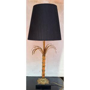 1965′ Maison Charles Bronze Palm Lamp Signed