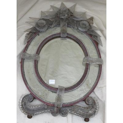 1900 ′ Murano Oval Bicolor Mirror