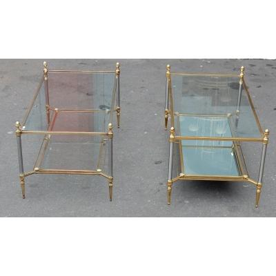 1950/70 'pair Of Maison Jansen Coffee Tables 103 X 54 Cm