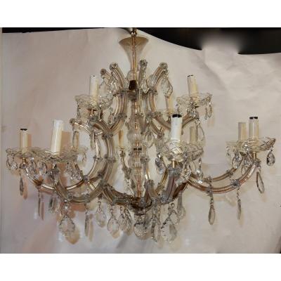 1950 ′ Cage Chandelier In Bohemian Crystal 12 Lights