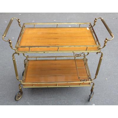 1970 ′ Rolling Bar In Gilt Bronze Decor Napoleon III