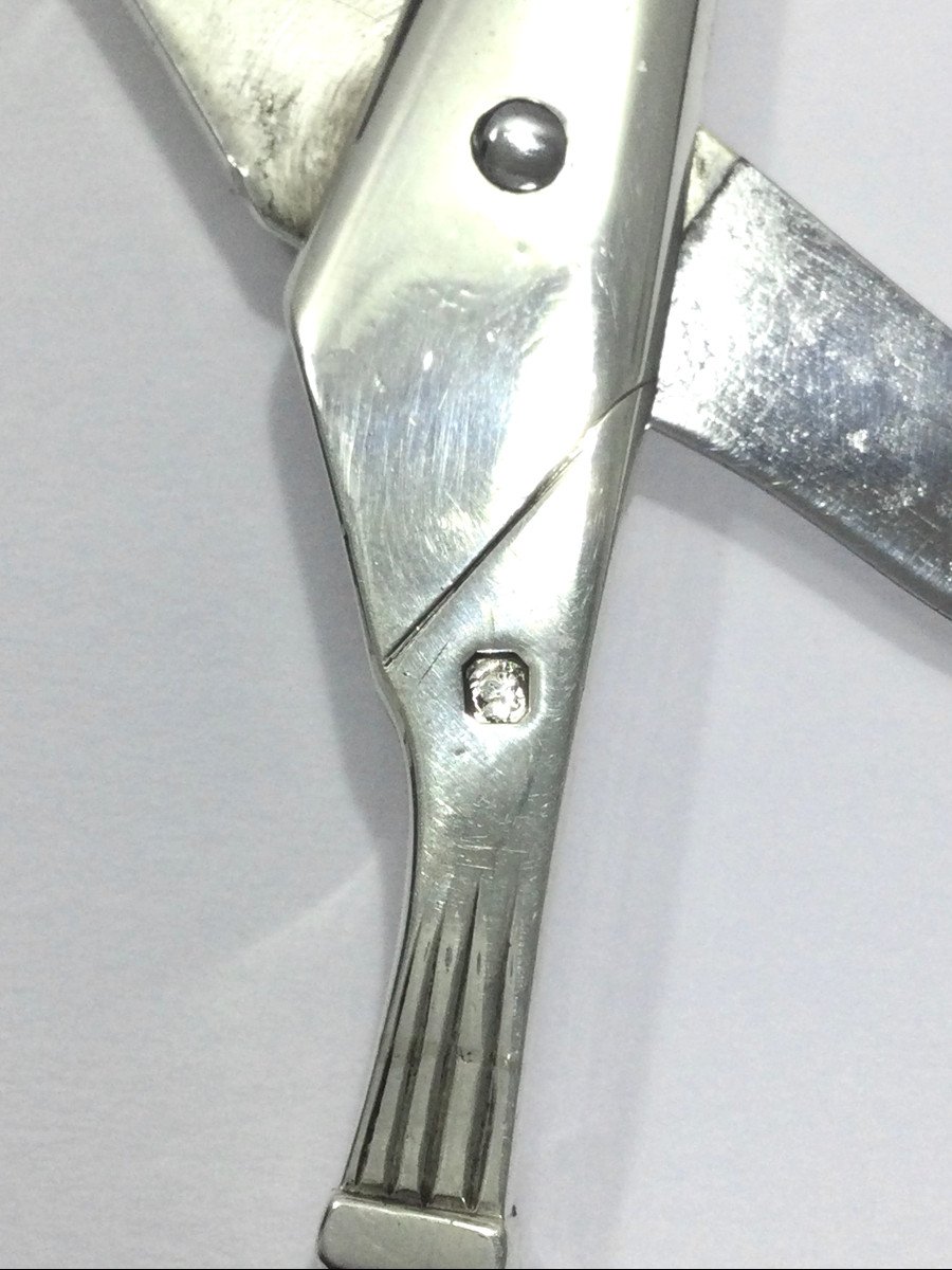 Pierre Queille - Pair Of Silver Grape Scissors-photo-3
