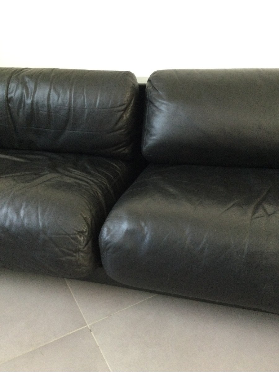 Cini Boeri - Canapé Gradual Lounge Cuir Noir Knoll/Gavina-photo-1