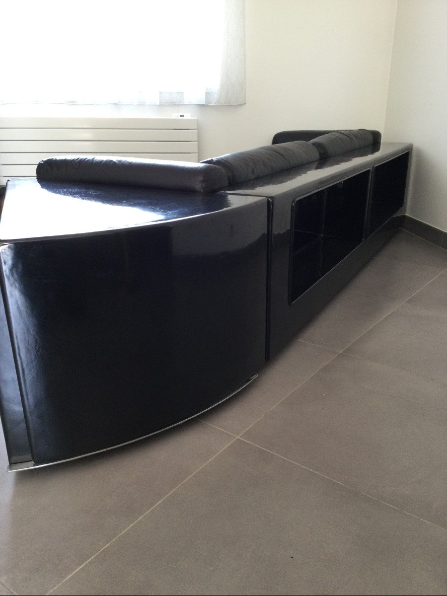Cini Boeri - Canapé Gradual Lounge Cuir Noir Knoll/Gavina-photo-4