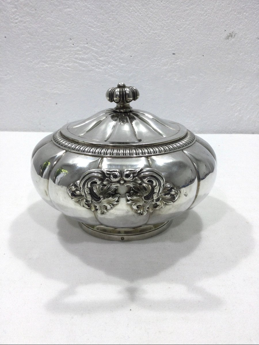 Sugar Bowl In Sterling Silver-photo-2