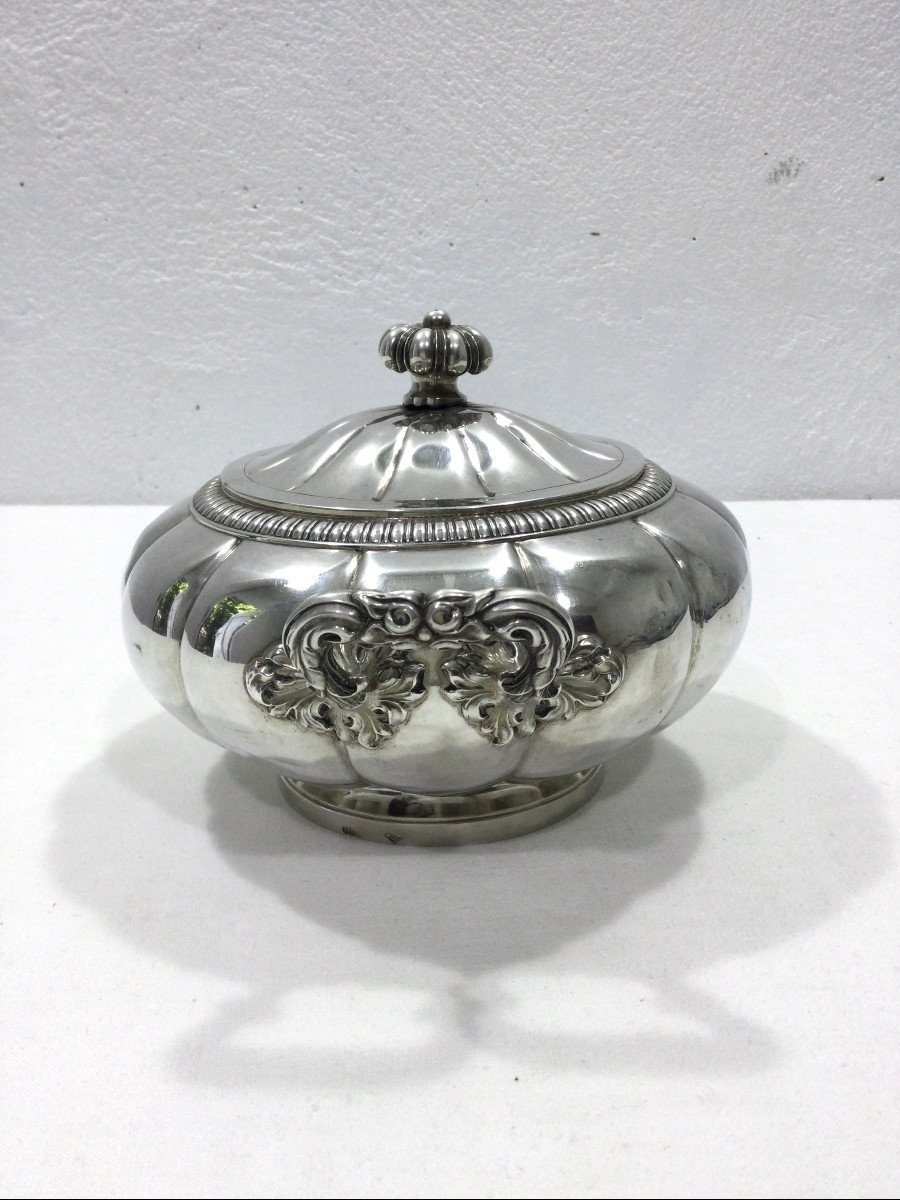 Sugar Bowl In Sterling Silver-photo-4