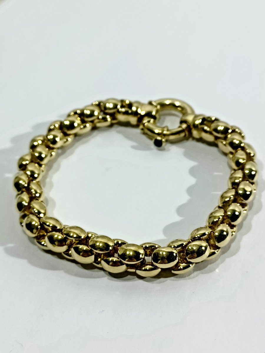 Bracelet In Yellow Gold And Sapphire-photo-3
