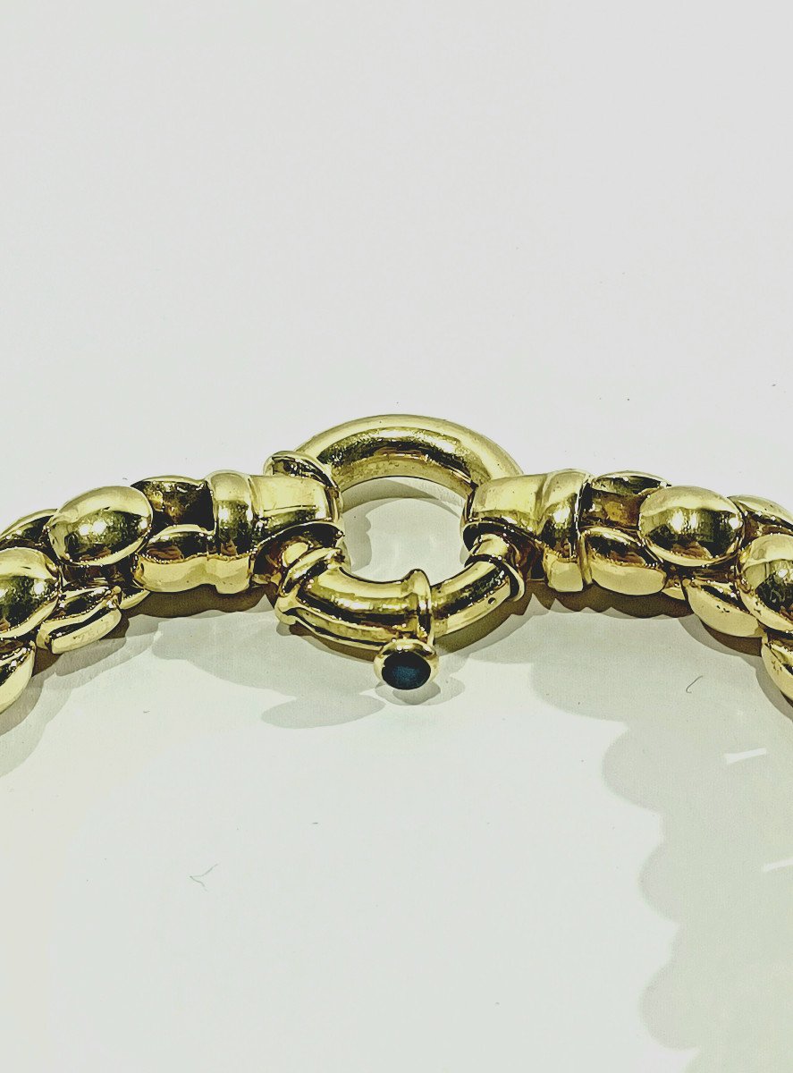 Bracelet In Yellow Gold And Sapphire-photo-1