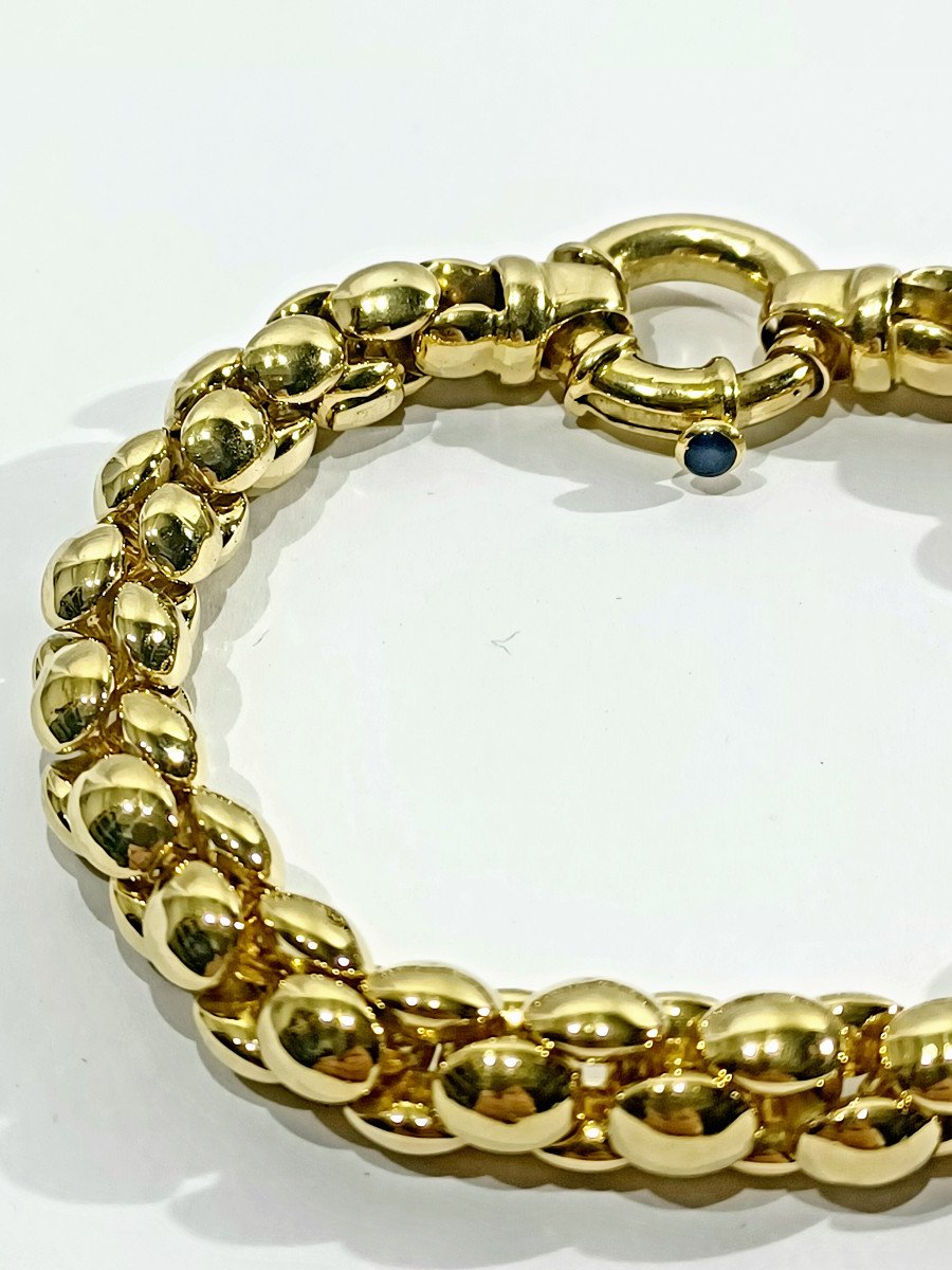 Bracelet In Yellow Gold And Sapphire-photo-2