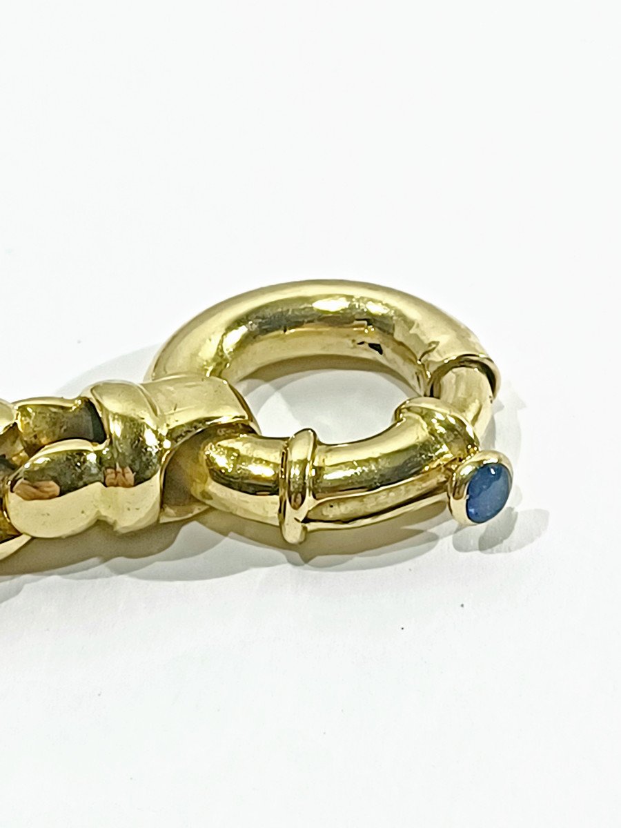 Bracelet In Yellow Gold And Sapphire-photo-5