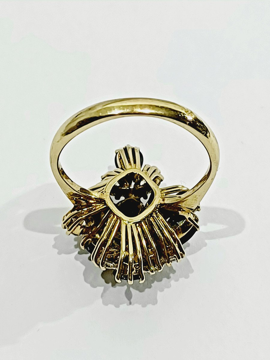 Diamond And Sapphire Gold Ring-photo-2