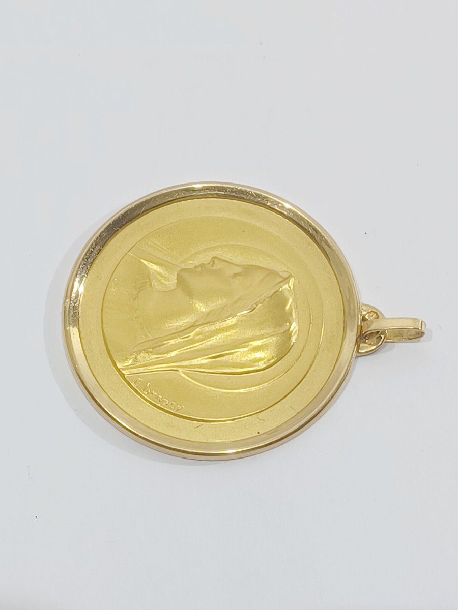 Emile Dropsy - Medal Of The Virgin In Gold-photo-3