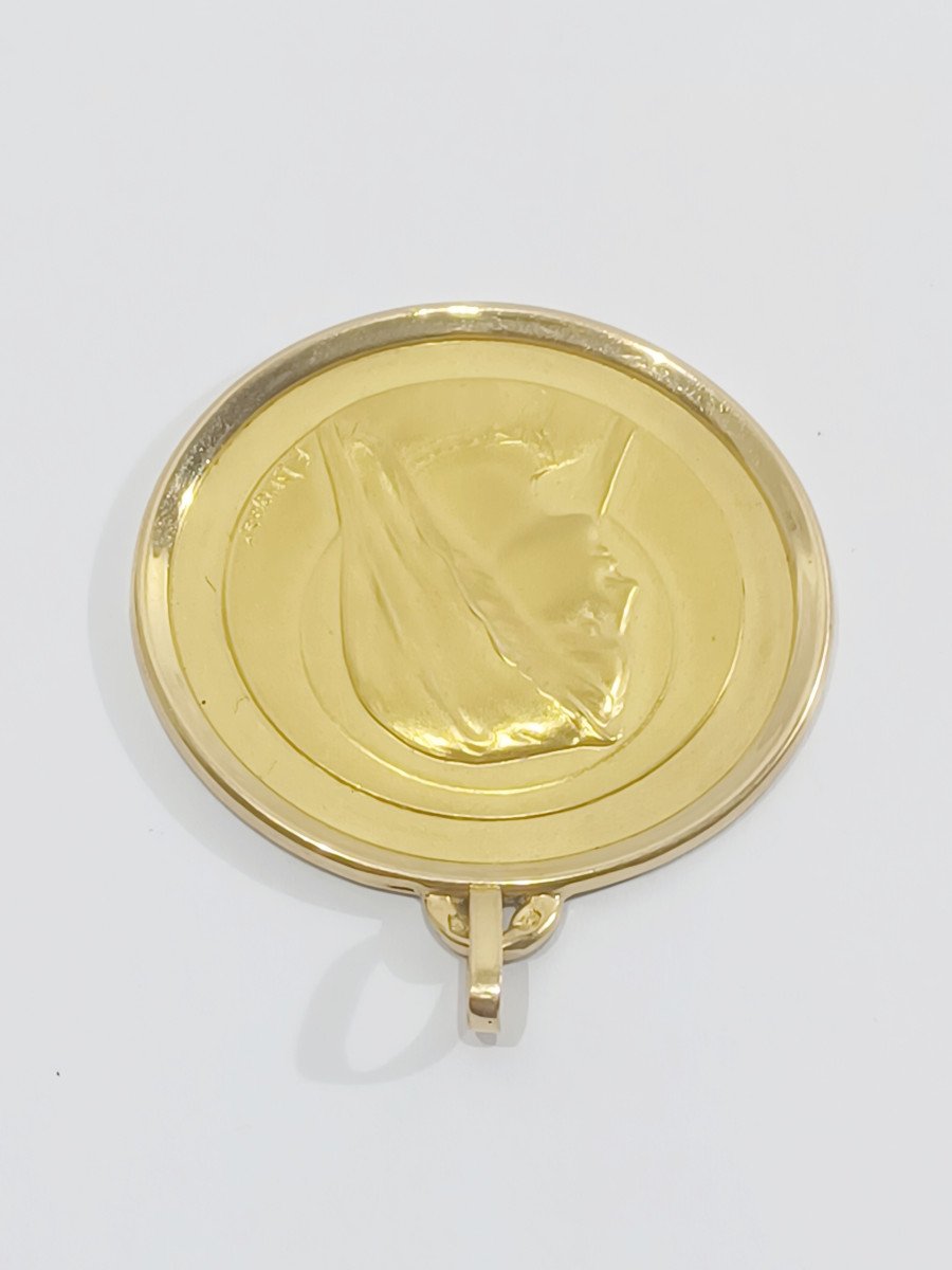 Emile Dropsy - Medal Of The Virgin In Gold-photo-1