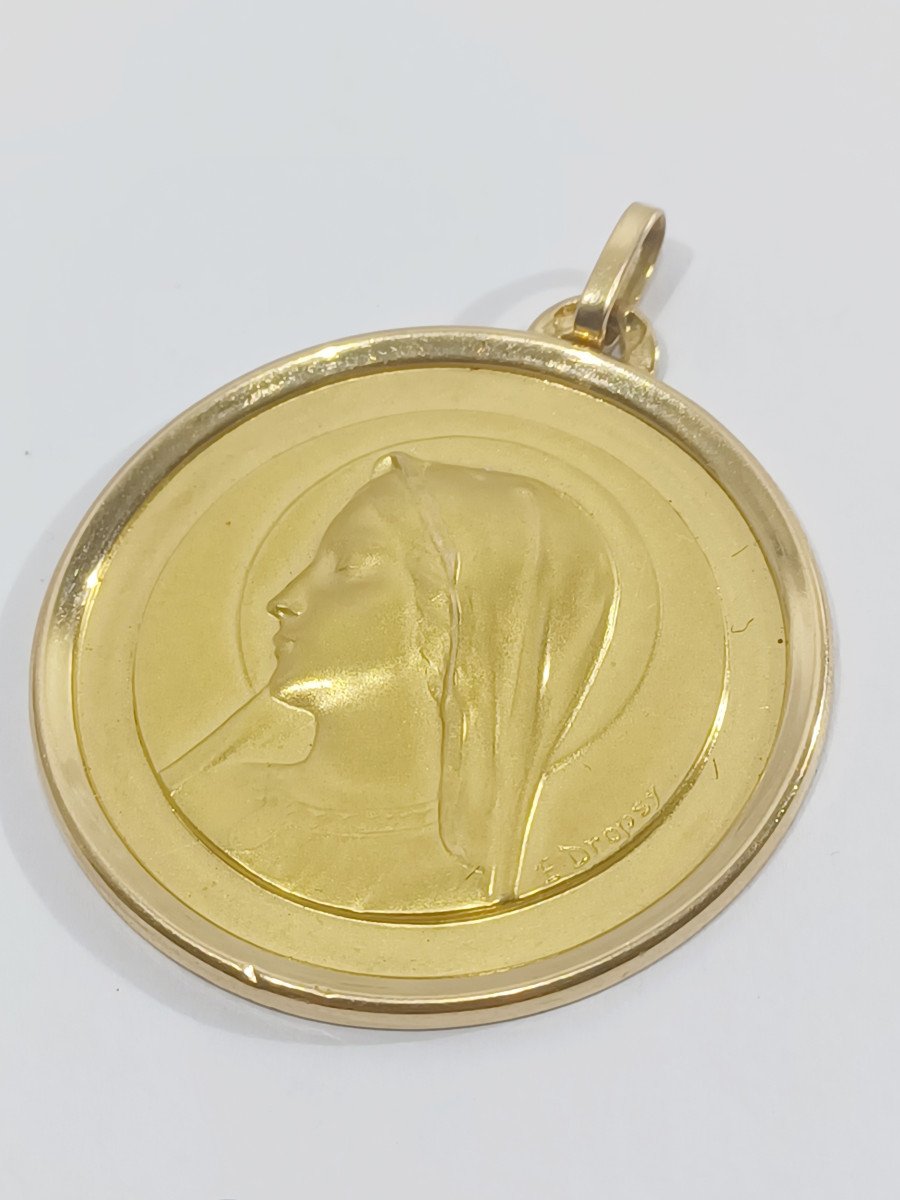 Emile Dropsy - Medal Of The Virgin In Gold-photo-5